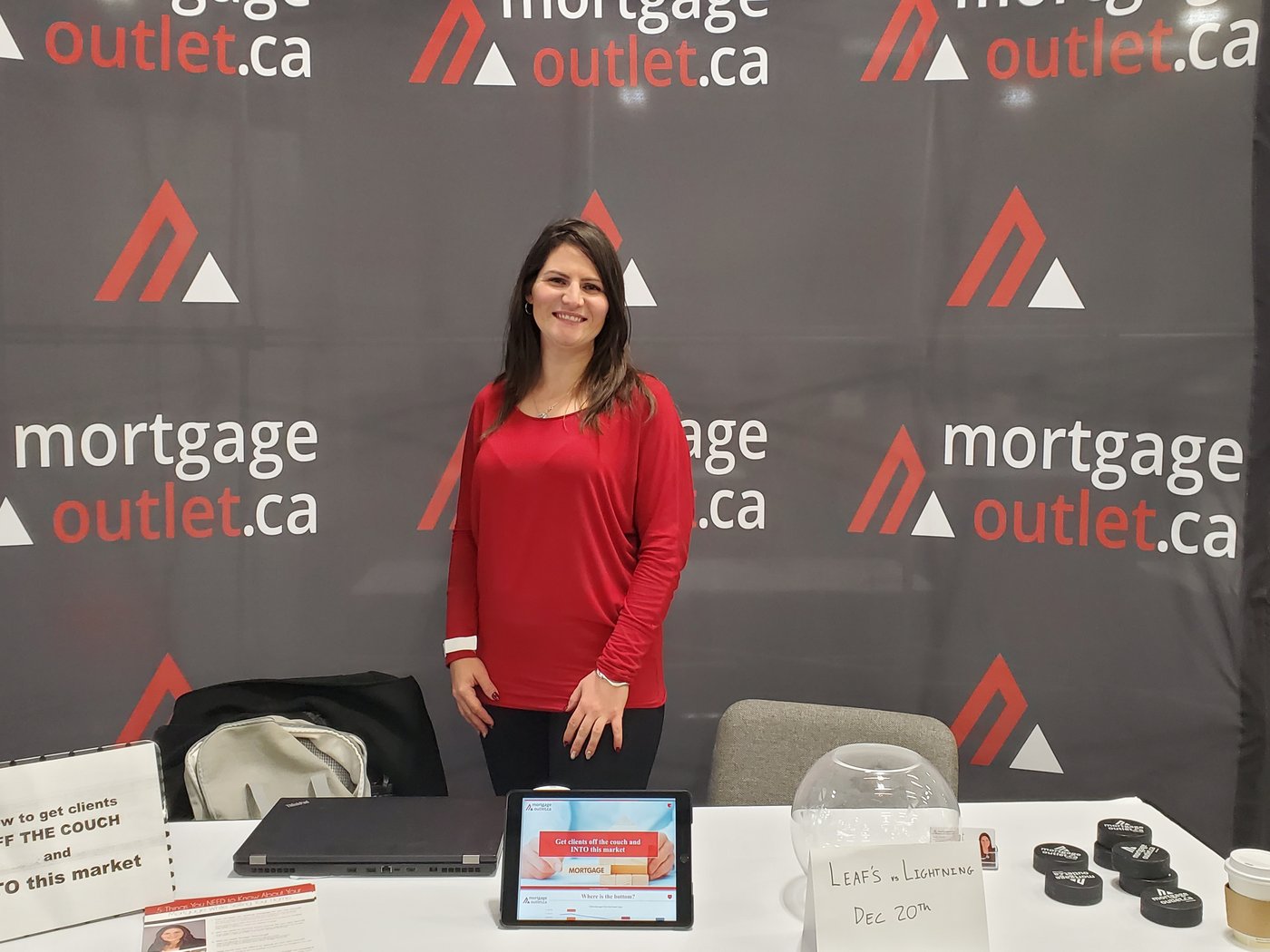 Leah at a first-time homebuyers education event booth