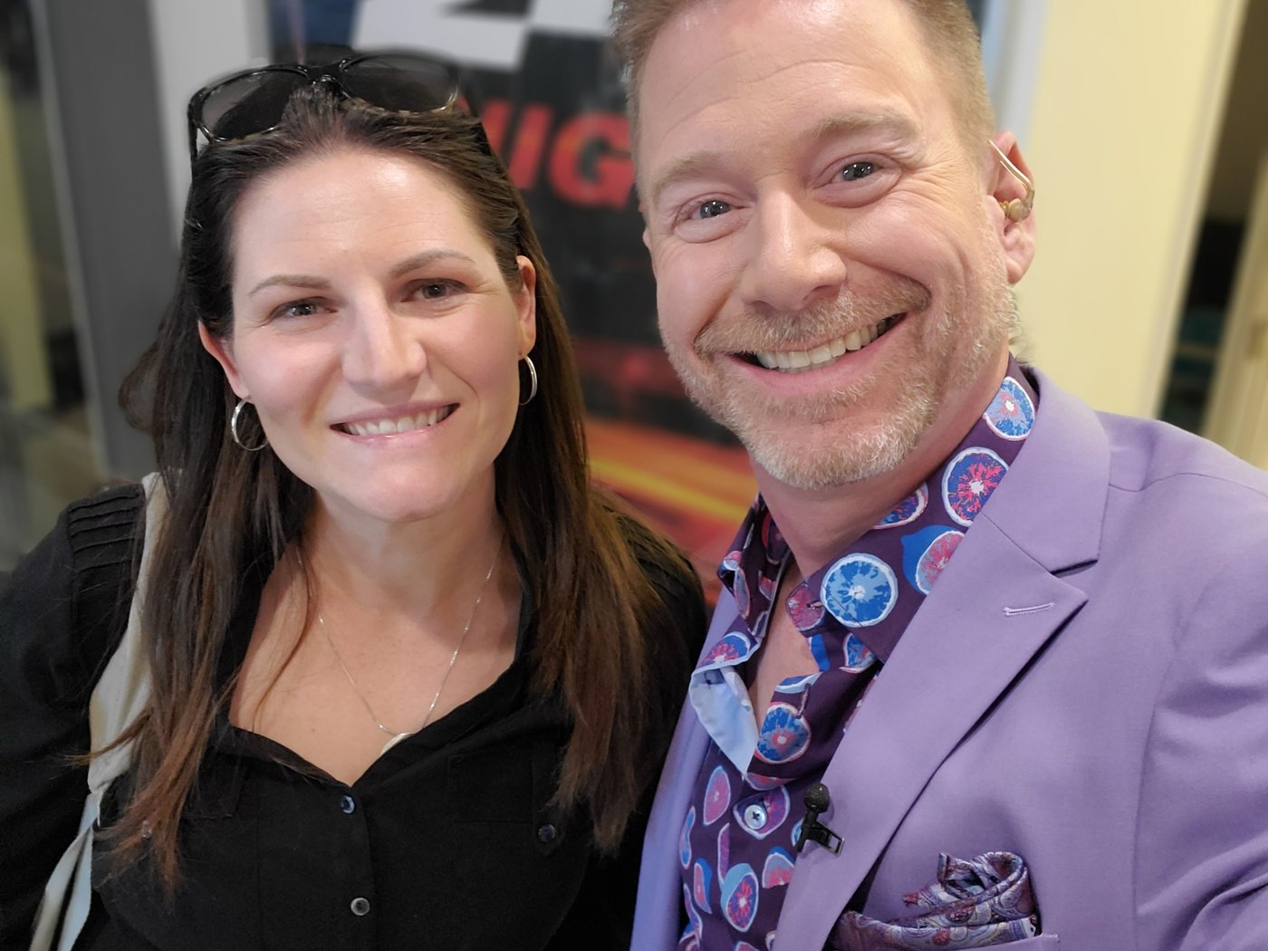 Leah backstage with the host of CP24 Breakfast